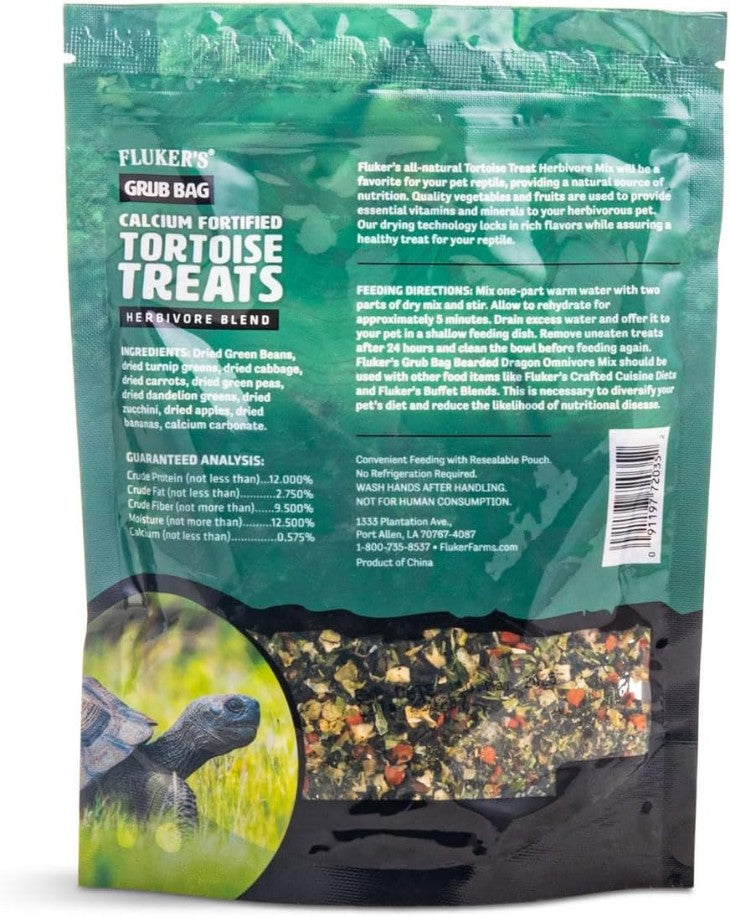 64 oz (16 x 4 oz) Flukers Grub Bag Calcium Fortified Treats for Tortoises