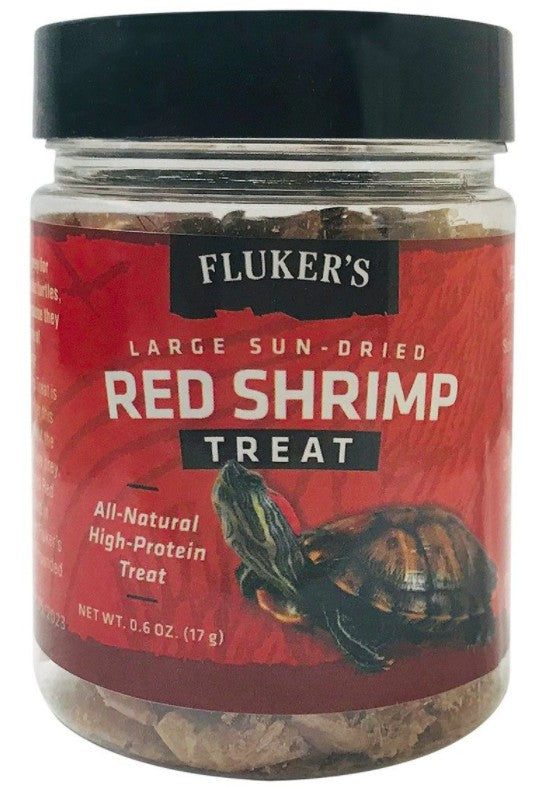 7.2 oz (12 x 0.6 oz) Flukers Sun-Dried Large Red Shrimp Treat