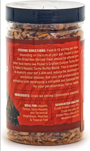 15 oz (6 x 2.5 oz) Flukers Sun-Dried Large Red Shrimp Treat