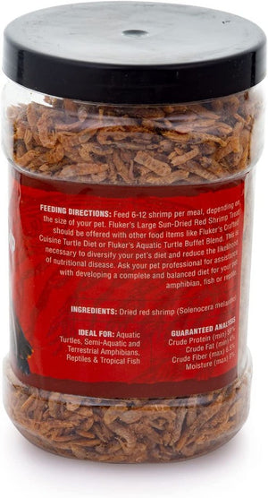 10 oz Flukers Sun-Dried Large Red Shrimp Treat