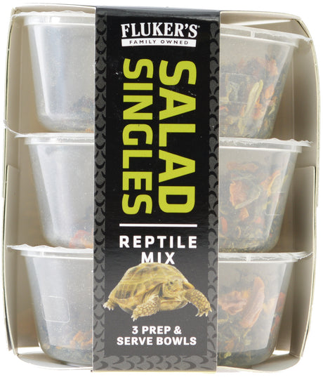 18 count (6 x 3 ct) Flukers Salad Singles Reptile Blend