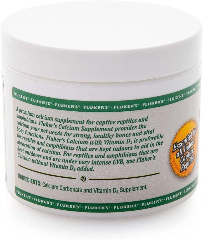 32 oz (8 x 4 oz) Flukers Calcium with D3 Reptile Supplement
