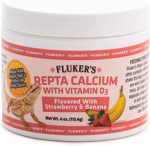 Flukers Strawberry Banana Flavored Repta Calcium - PetMountain.com