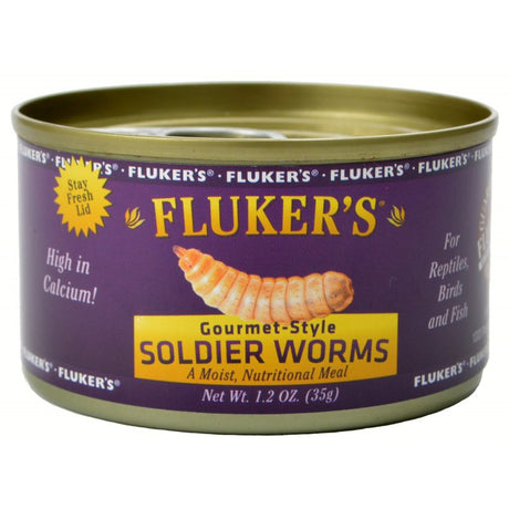 9.6 oz (8 x 1.2 oz) Flukers Gourmet Style Soldier Worms