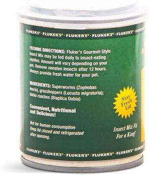 33 oz (12 x 2.75 oz) Flukers Gourmet Style Canned Insect Mix for Large Reptiles
