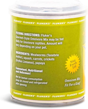 2.75 oz Flukers Gourmet Style Canned Omnivore Mix for Reptiles
