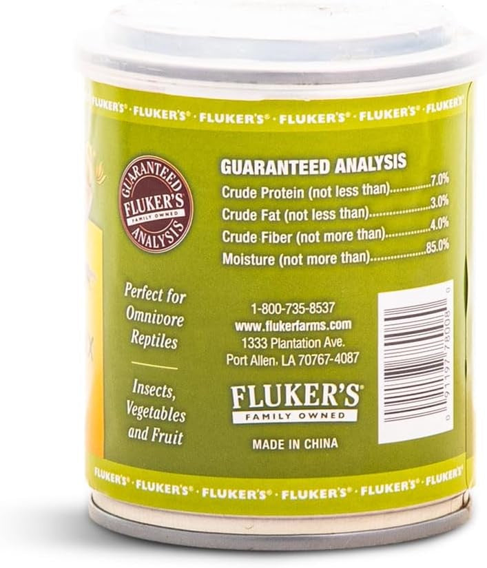 33 oz (12 x 2.75 oz) Flukers Gourmet Style Canned Omnivore Mix for Reptiles