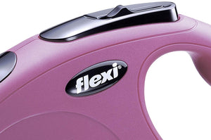 Medium - 16' long Flexi Classic Pink Retractable Dog Leash