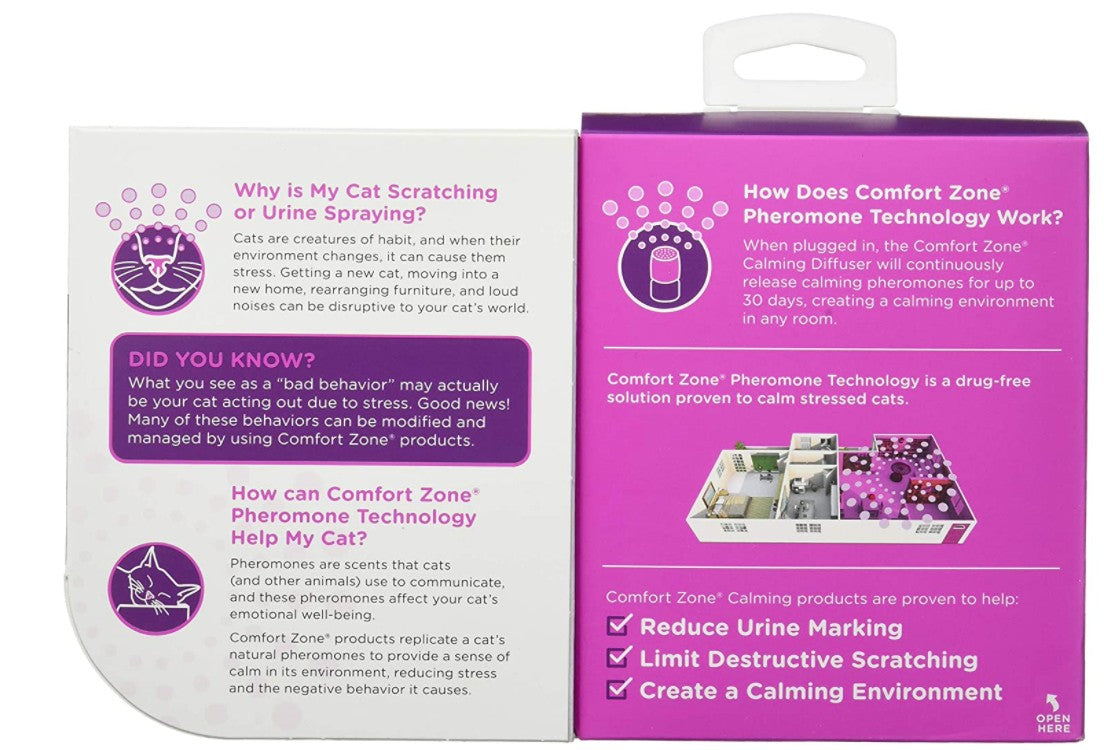 3 count Comfort Zone Calming Diffuser Kit for Cats and Kittens