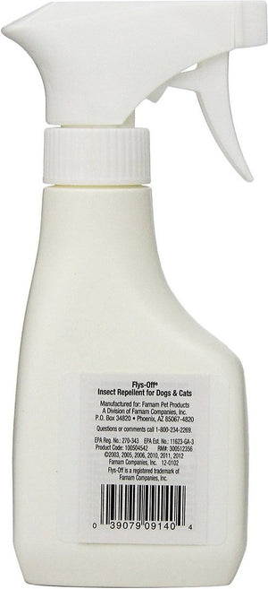 6 oz Farnam Flys-Off Spray Mist Insect Repellent for Dogs