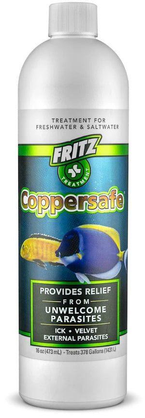48 oz (3 x 16 oz) Fritz Aquatics Mardel Copper Safe for Freshwater and Saltwater Aquariums