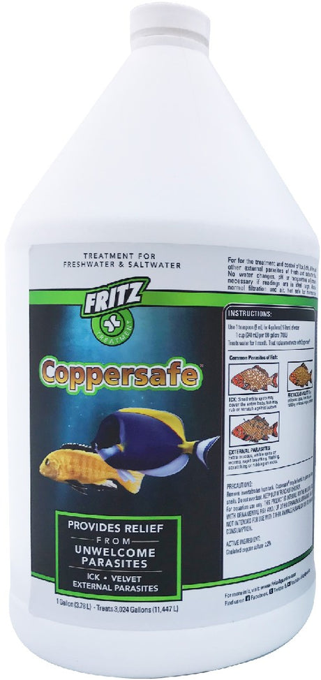 1 gallon Fritz Aquatics Mardel Copper Safe for Freshwater and Saltwater Aquariums