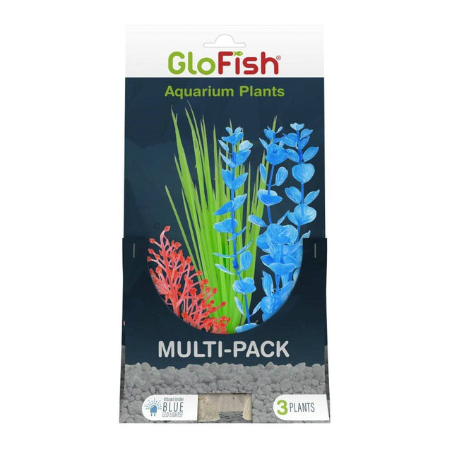 GloFish Aquarium Plant Multi-Pack Orange, Green, and Blue - PetMountain.com
