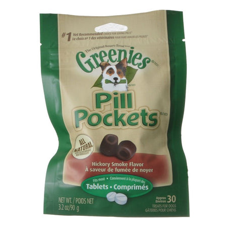 3.2 oz Greenies Pill Pockets for Tablets Hickory Smoke Flavor