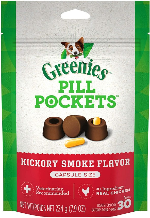 7.9 oz Greenies Pill Pockets for Capsules Hickory Smoke Flavor