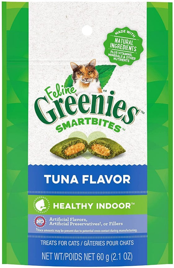 2.1 oz Greenies SmartBites Healthy Indoor Tuna Flavor Cat Treats