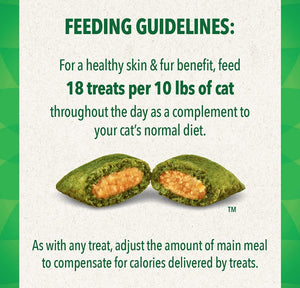 14.7 oz (7 x 2.1 oz) Greenies Feline SmartBites Skin and Fur Health Salmon Flavor Cat Treats