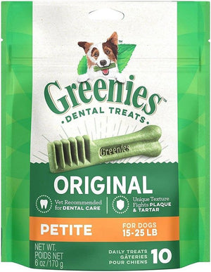 10 count Greenies Petite Dental Dog Treats