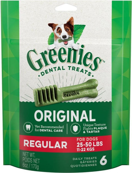 36 count (6 x 6 ct) Greenies Regular Dental Dog Treats