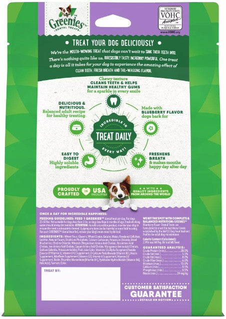 Greenies Regular Dental Dog Treats Blueberry - PetMountain.com