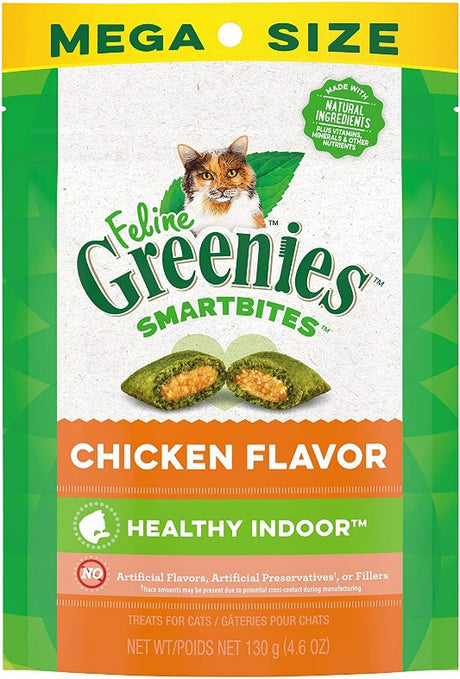 Greenies SmartBites Healthy Indoor Cat Treats Chicken Flavor - PetMountain.com