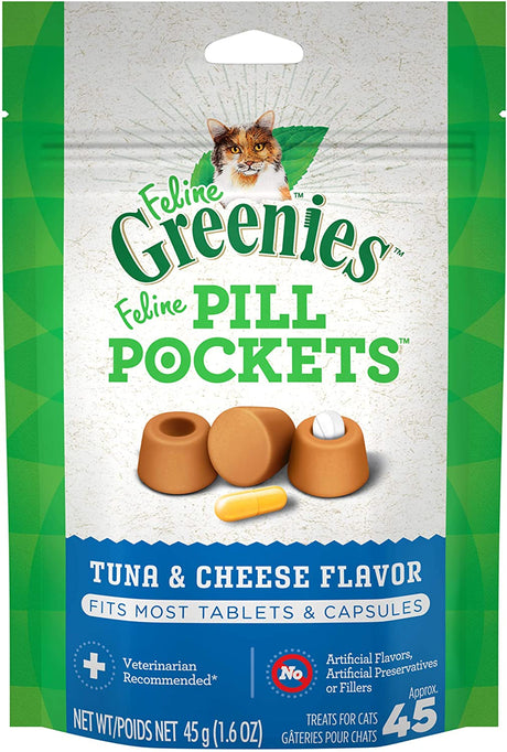 Greenies Feline Pill Pockets Cat Treats Tuna and Cheese Flavor - PetMountain.com