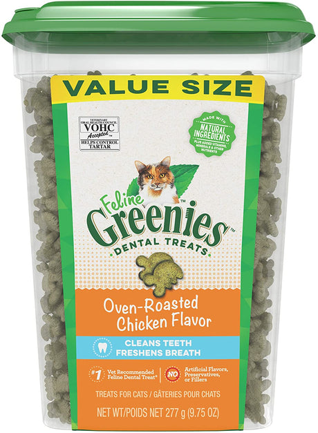 Greenies Feline Natural Dental Treats Oven Roasted Chicken Flavor - PetMountain.com