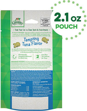 8.4 oz (4 x 2.1 oz) Greenies Feline Dental Treats Tempting Tuna Flavor