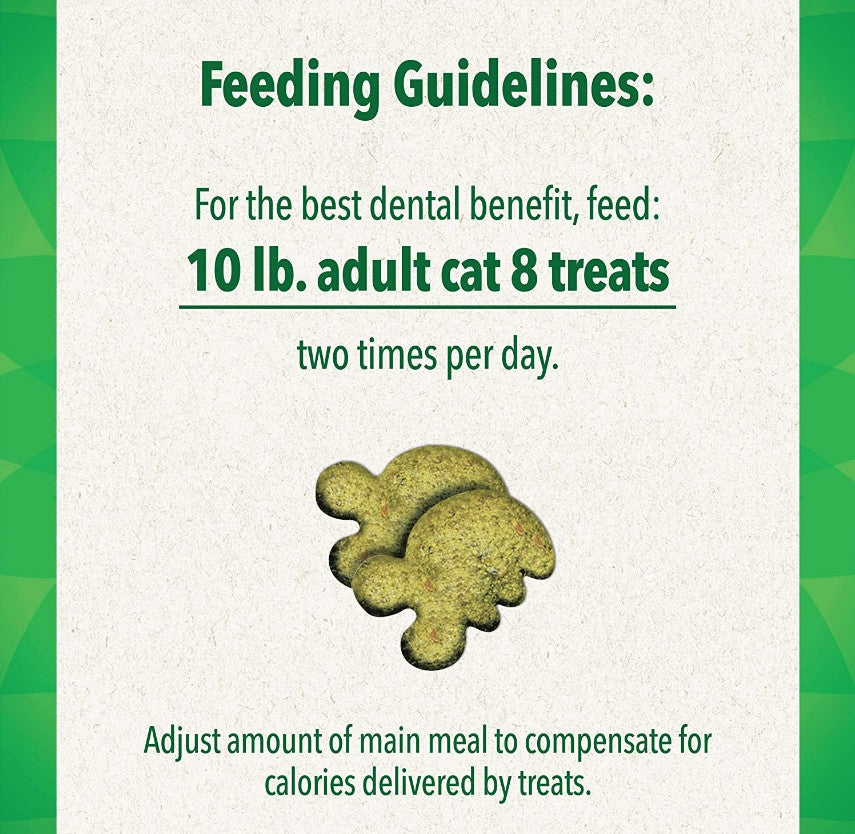 4.6 oz Greenies Feline Natural Dental Treats Tempting Salmon Flavor