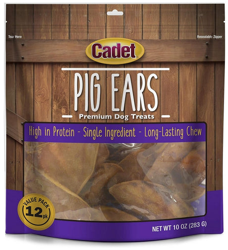 36 count (3 x 12 ct) Cadet Premium Pig Ear Treats