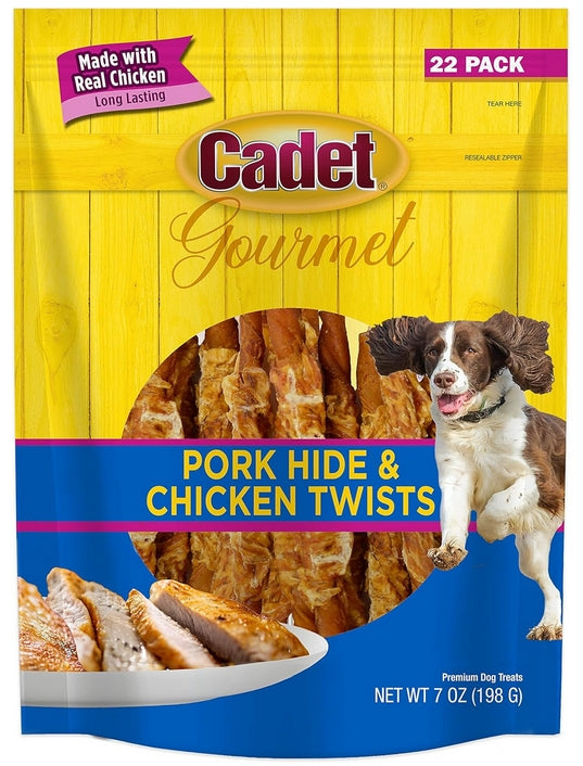 22 count Cadet Gourmet Pork Hide and Chicken Twists