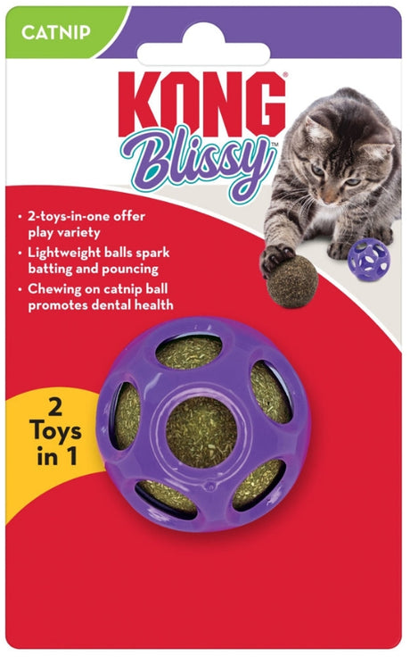 3 count (3 x 1 ct) KONG Blissy Moon Catnip Ball Toy for Cats