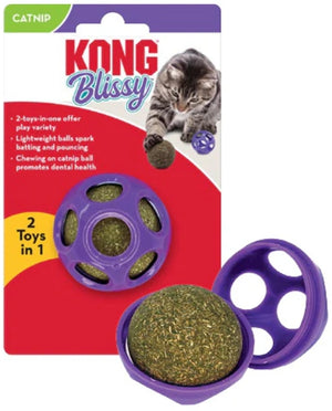1 count KONG Blissy Moon Catnip Ball Toy for Cats