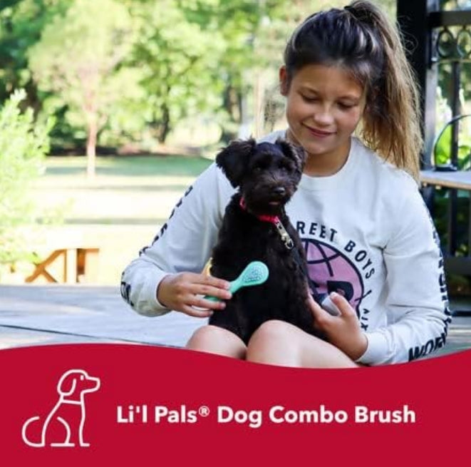 1 count Lil Pals Combo Brush for Dogs