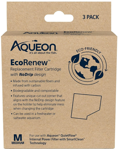 Medium - 18 count (6 x 3 ct) Aqueon EcoRenew Replacement Filter Cartridge