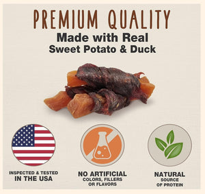 14 oz Cadet Gourmet Sweet Potato and Duck Wraps for Dogs