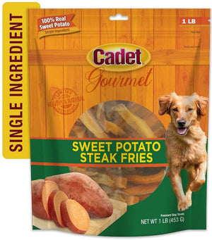 3 lbs (3 x 1 lb) Cadet Gourmet Sweet Potato Steak Fries for Dogs
