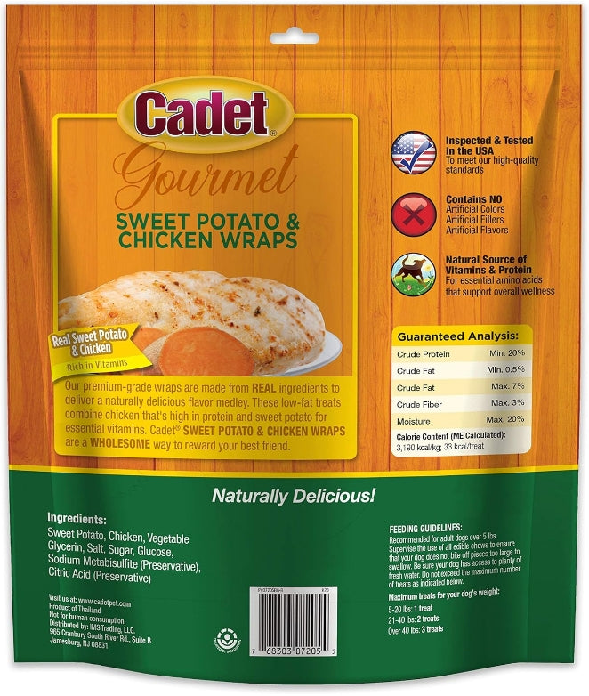 28 oz Cadet Gourmet Sweet Potato and Chicken Wraps for Dogs