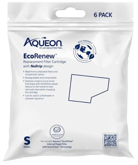 Small - 6 count Aqueon EcoRenew Replacement Filter Cartridge