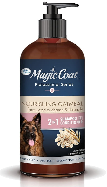 48 oz (3 x 16 oz) Magic Coat Professional Series Nourishing Oatmeal 2 In 1 Dog Shampoo and Conditioner
