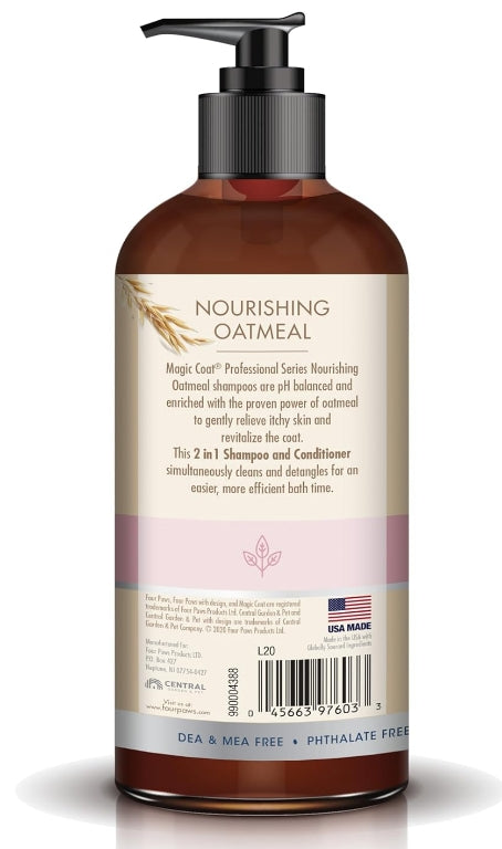 16 oz Magic Coat Professional Series Nourishing Oatmeal 2 In 1 Dog Shampoo and Conditioner