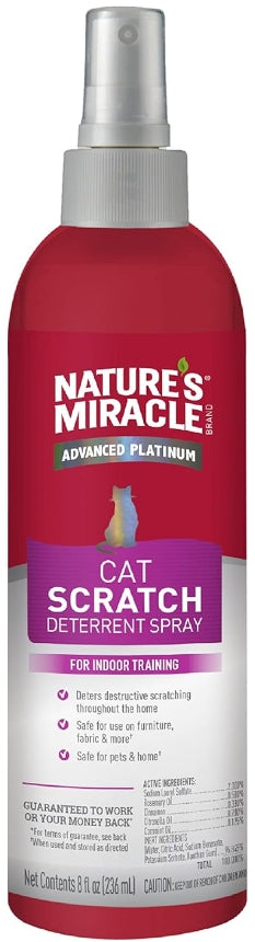 48 oz (6 x 8 oz) Natures Miracle Advanced Platinum Cat Scatch Deterrent Spray