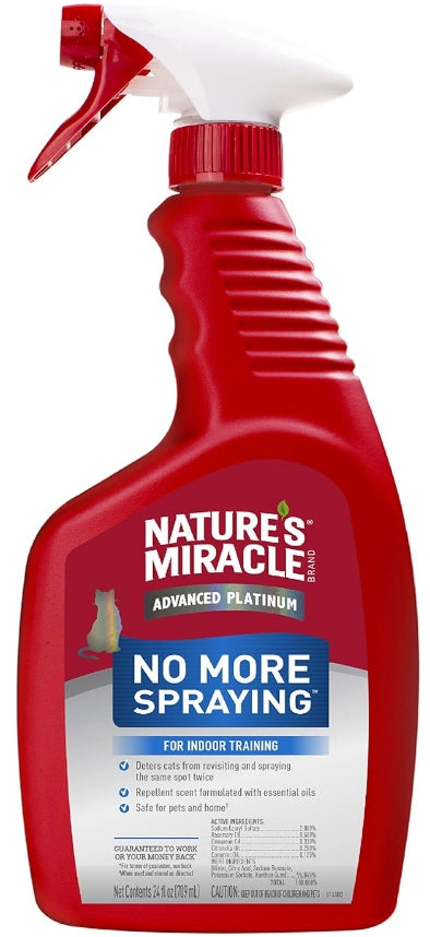 96 oz (4 x 24 oz) Natures Miracle Advanced Platinum No More Spraying Cat Deterrant Spray