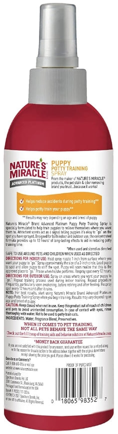 8 oz Natures Miracle Advanced Platinum Puppy Potty Training Spray