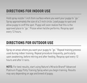 48 oz (6 x 8 oz) Natures Miracle Advanced Platinum Puppy Potty Training Spray