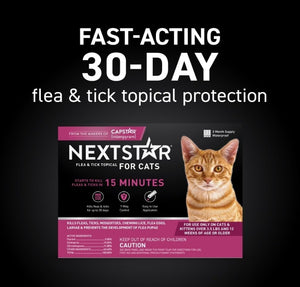 6 count (2 x 3 ct) NextStar Flea and Tick Topical Treatment for Cats