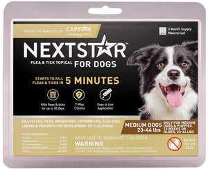 3 count NextStar Flea and Tick Topical Treatment for Medium Dogs 23-44 Pounds