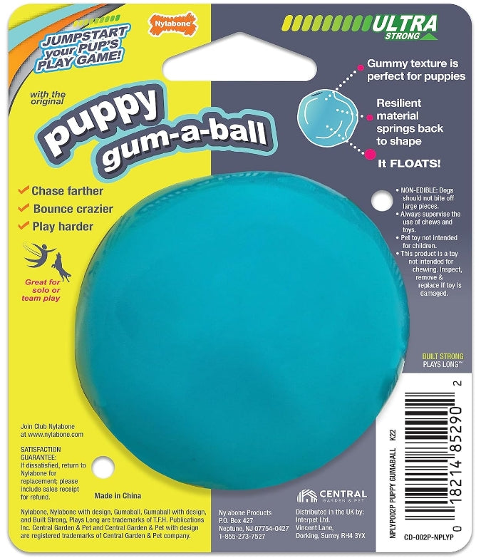 12 count (12 x 1 ct) Nylabone Power Play Gum-a-Ball Puppy Toy