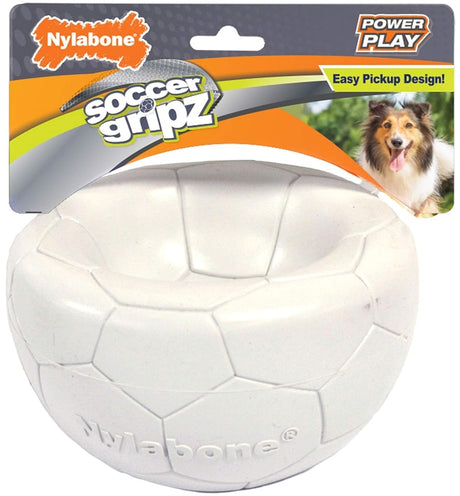 3 count (3 x 1 ct) Nylabone Power Play Soccer Gripz Medium Dog Toy