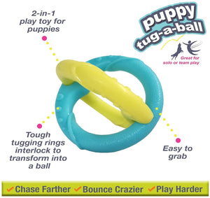 1 count Nylabone Power Play Tug-a-Ball Puppy Toy